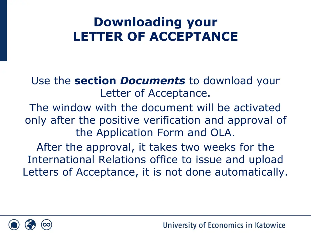 downloading your letter of acceptance