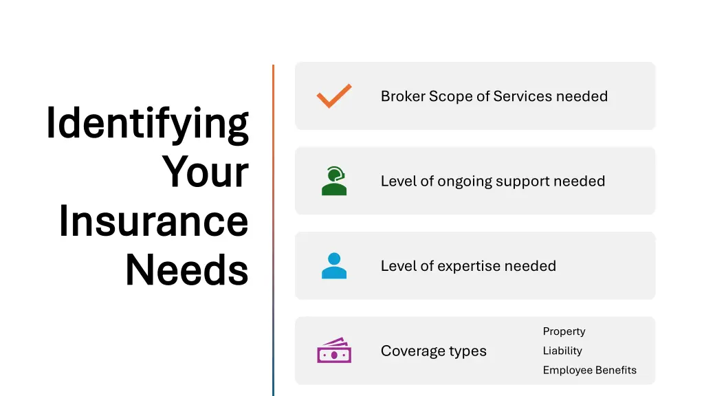 broker scope of services needed