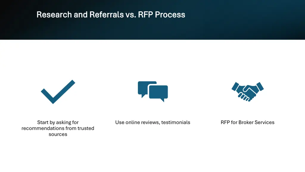 research and referrals vs rfp process research