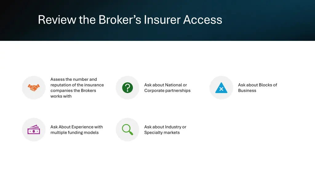 review the broker s insurer access