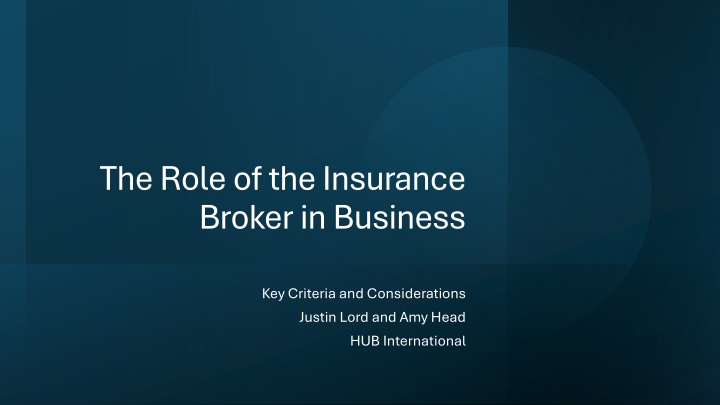 the role of the insurance broker in business