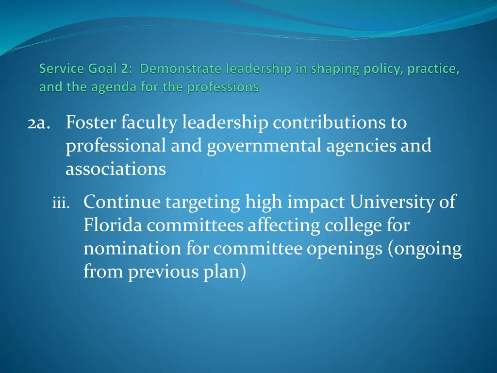 2a foster faculty leadership contributions 1