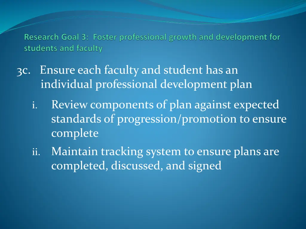 3c ensure each faculty and student