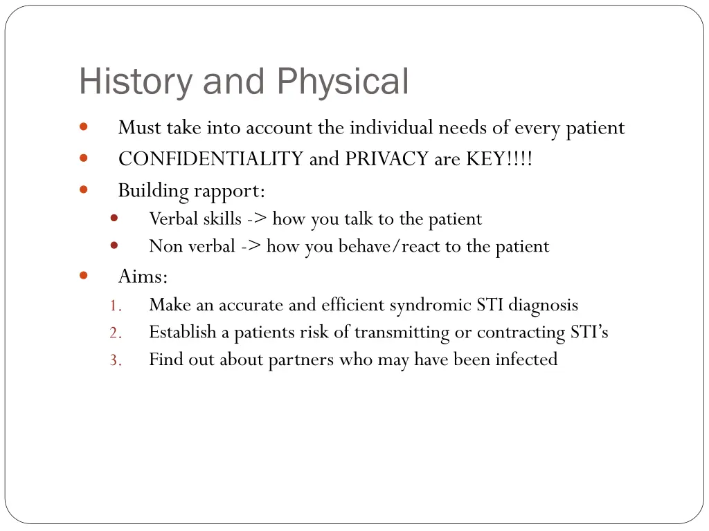 history and physical