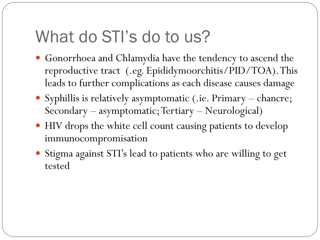 what do sti s do to us