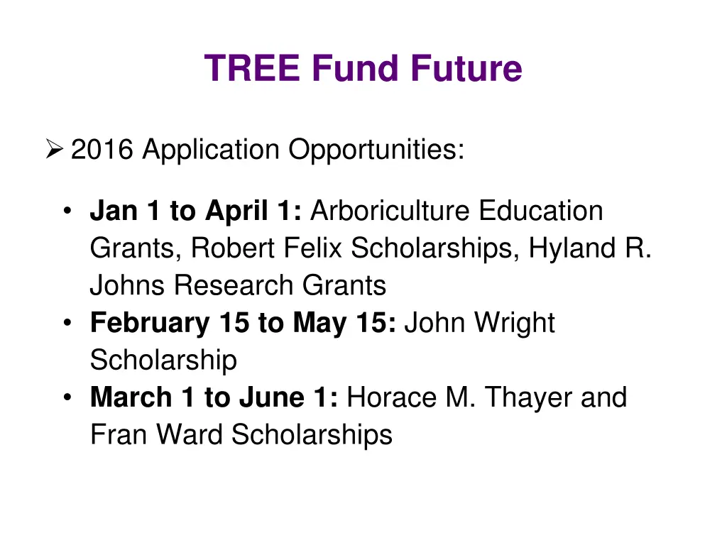 tree fund future 2