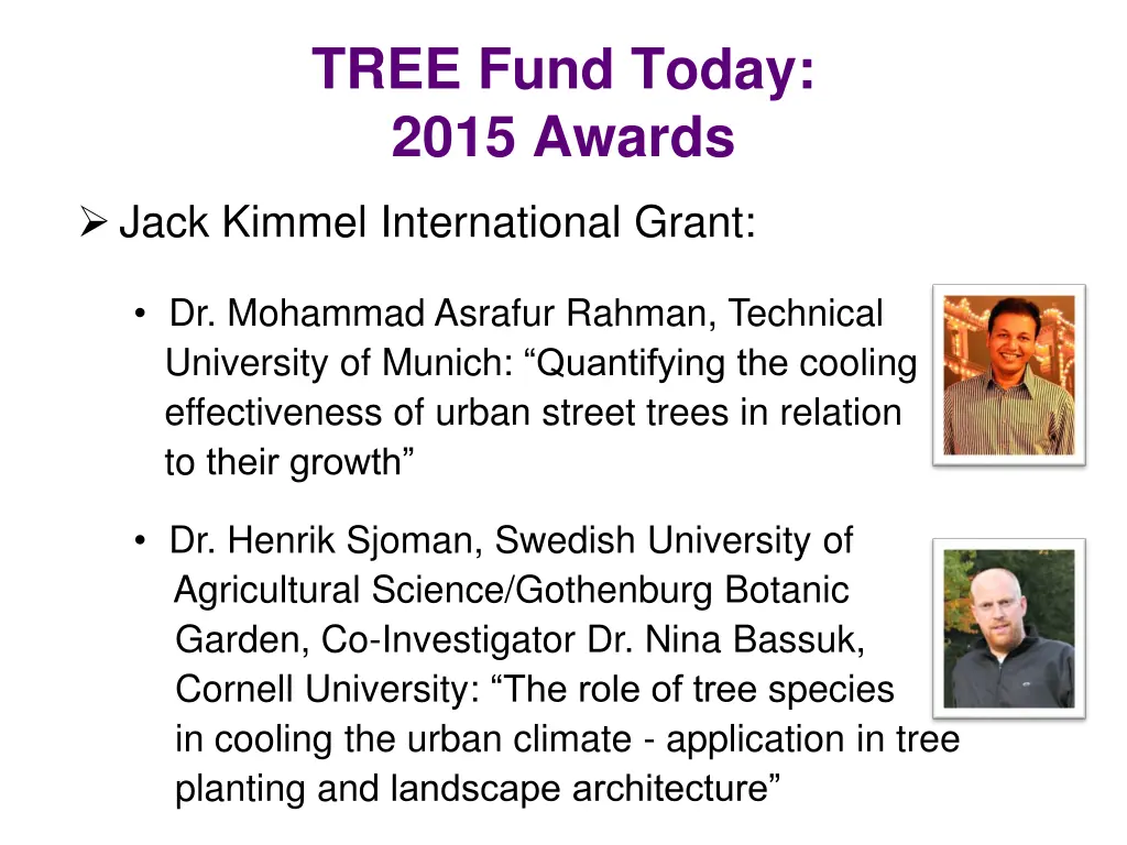 tree fund today 2015 awards 2