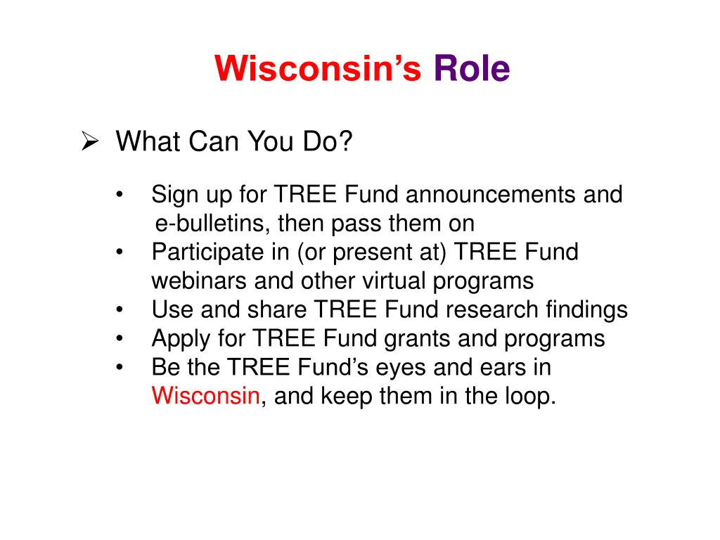 wisconsin s role 2