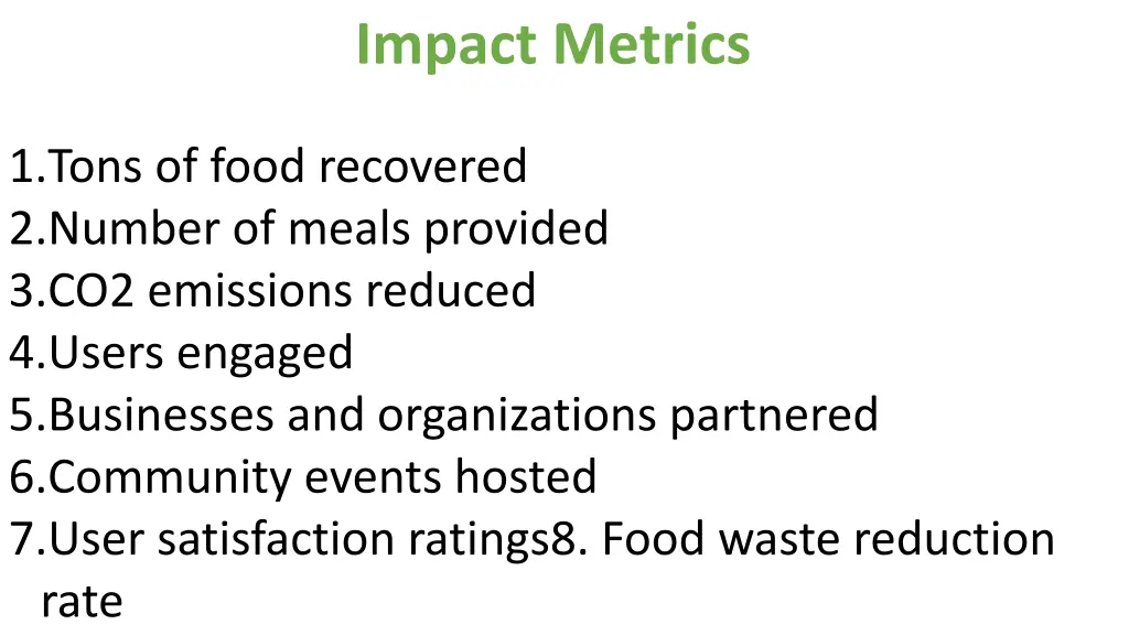 impact metrics