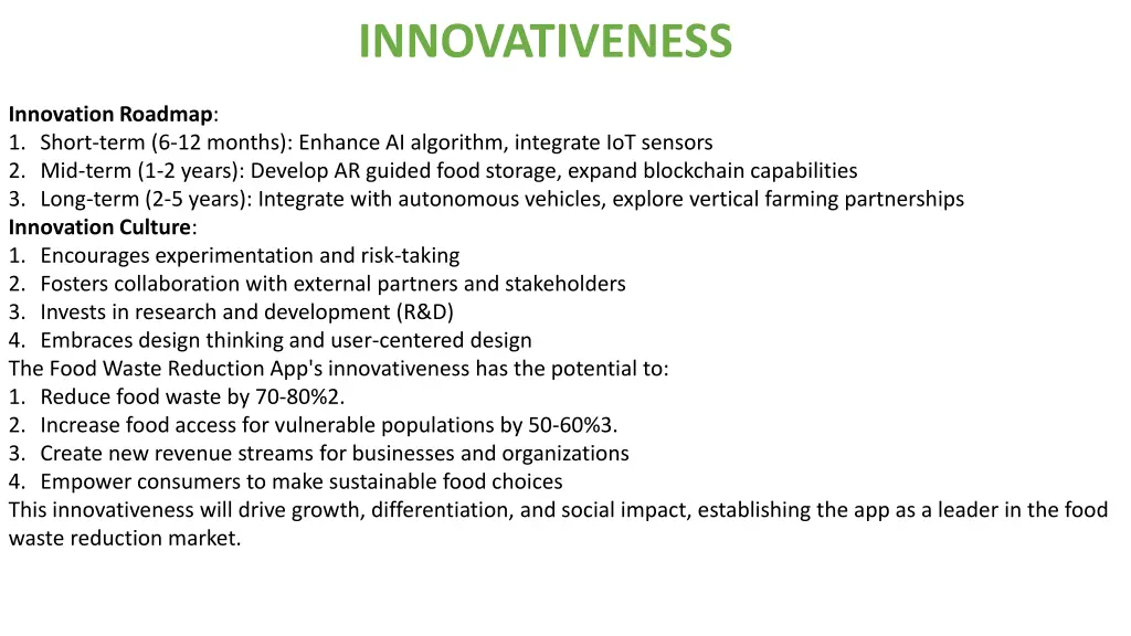 innovativeness