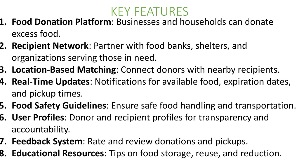 key features