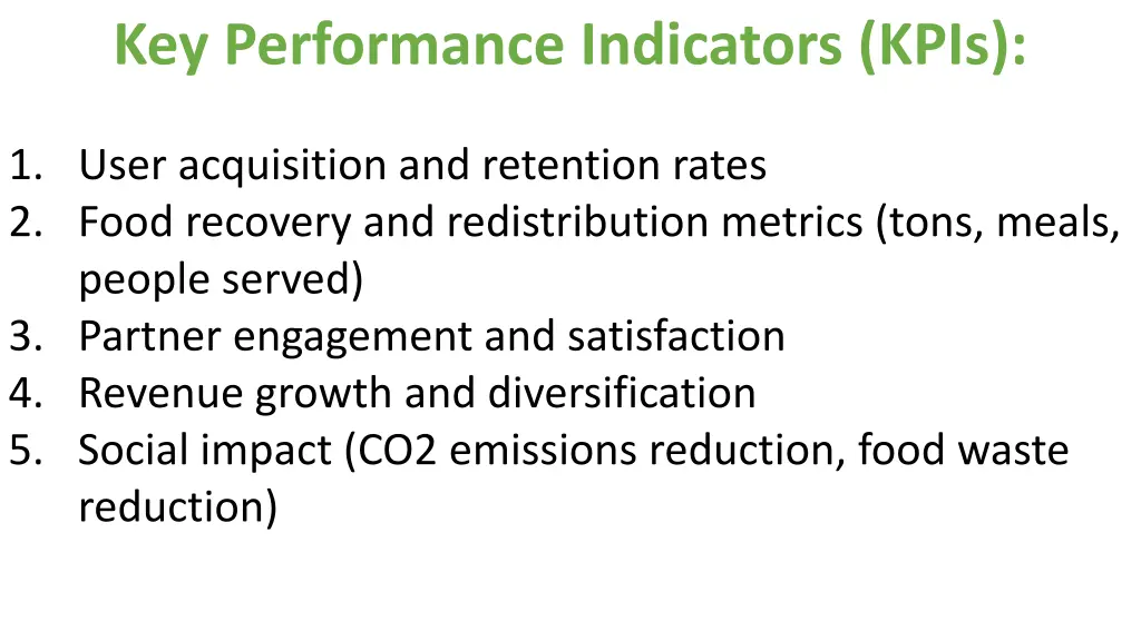 key performance indicators kpis