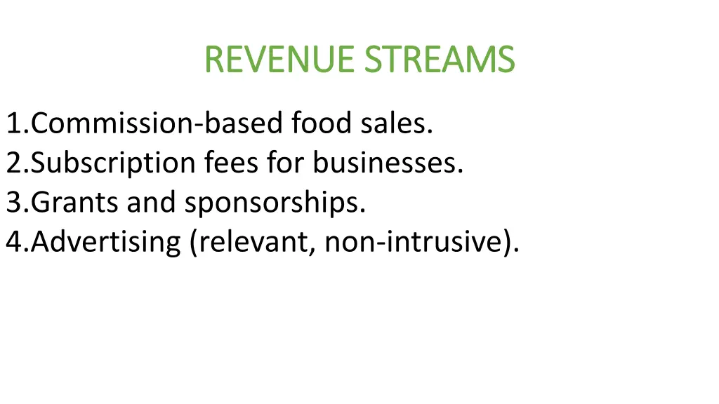 revenue streams revenue streams