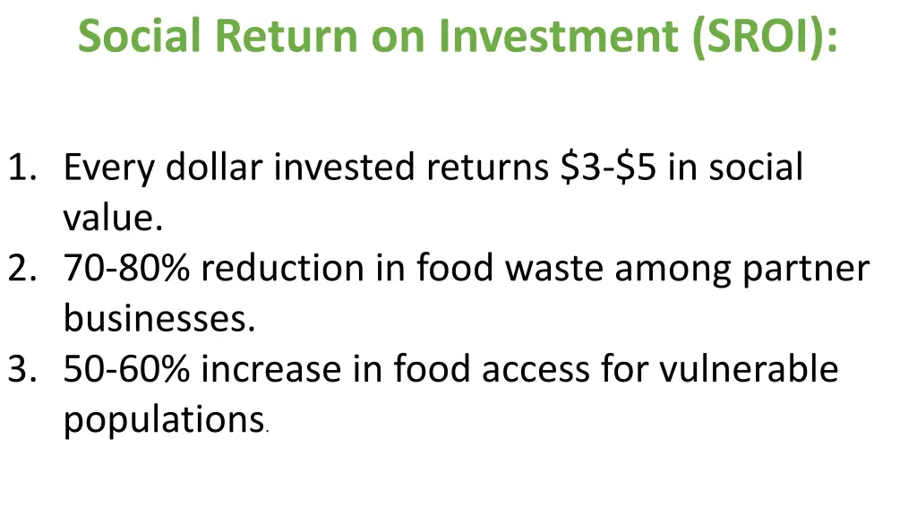 social return on investment sroi