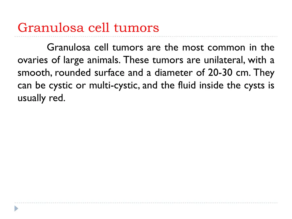 granulosa cell tumors