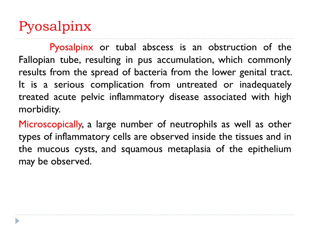 pyosalpinx
