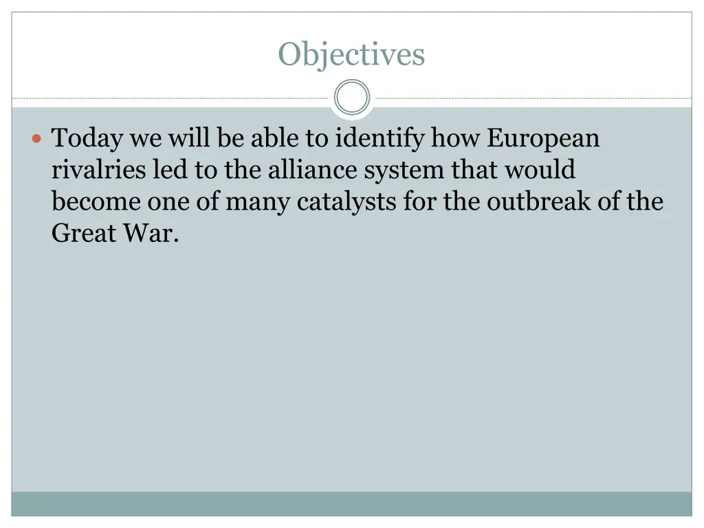 objectives