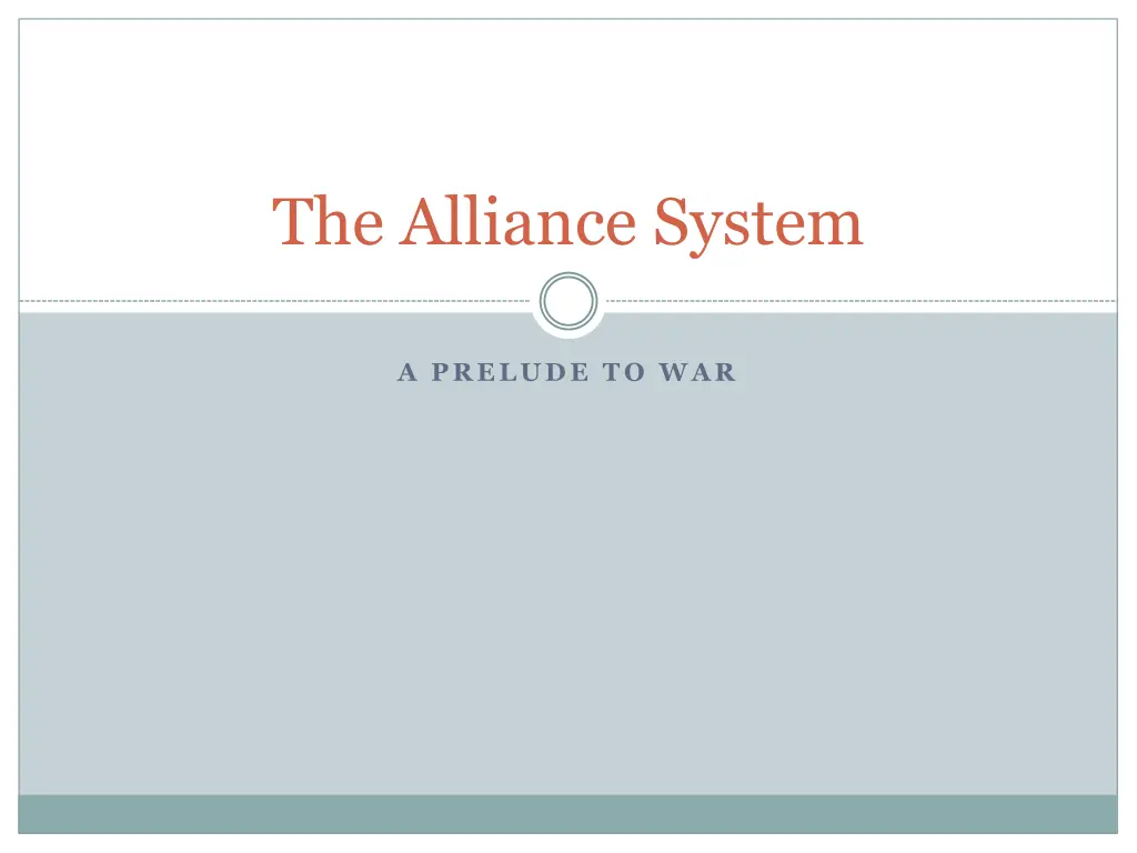 the alliance system