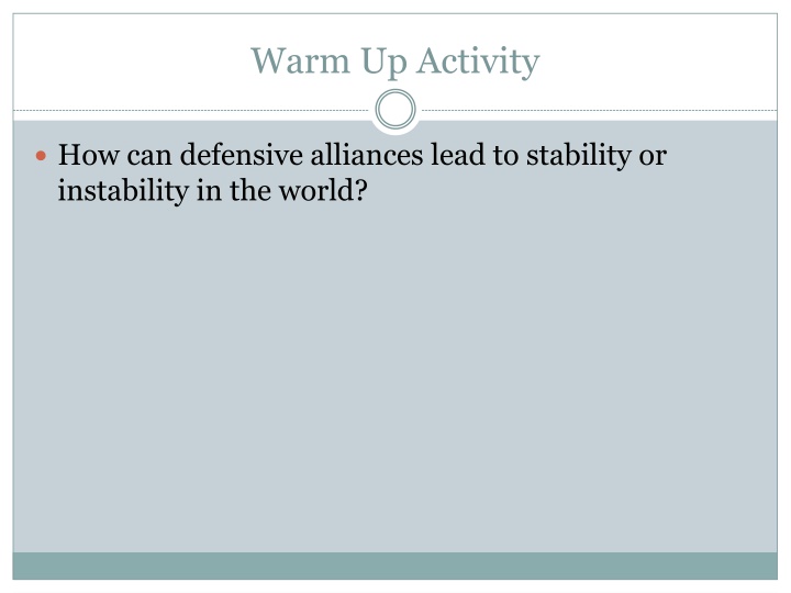 warm up activity