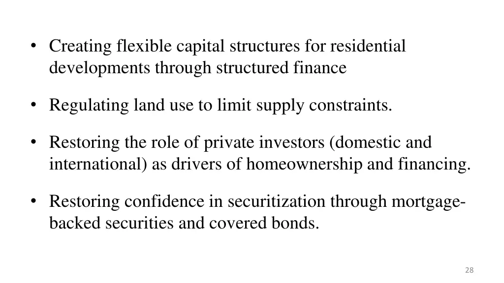 creating flexible capital structures