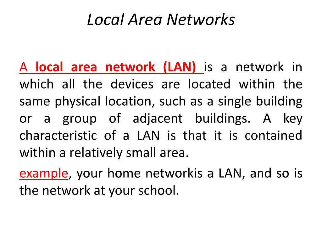 local area networks