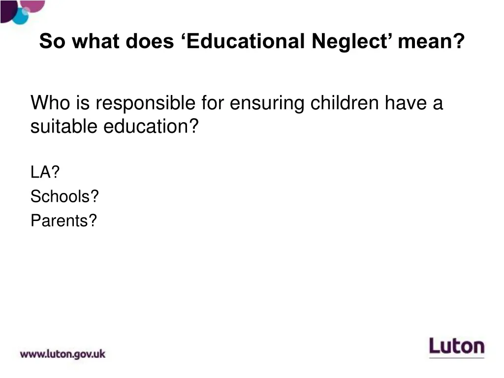 so what does educational neglect mean