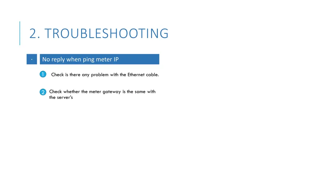 2 troubleshooting
