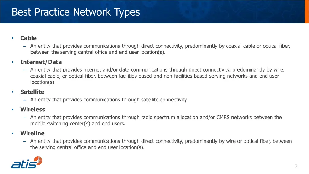 best practice network types