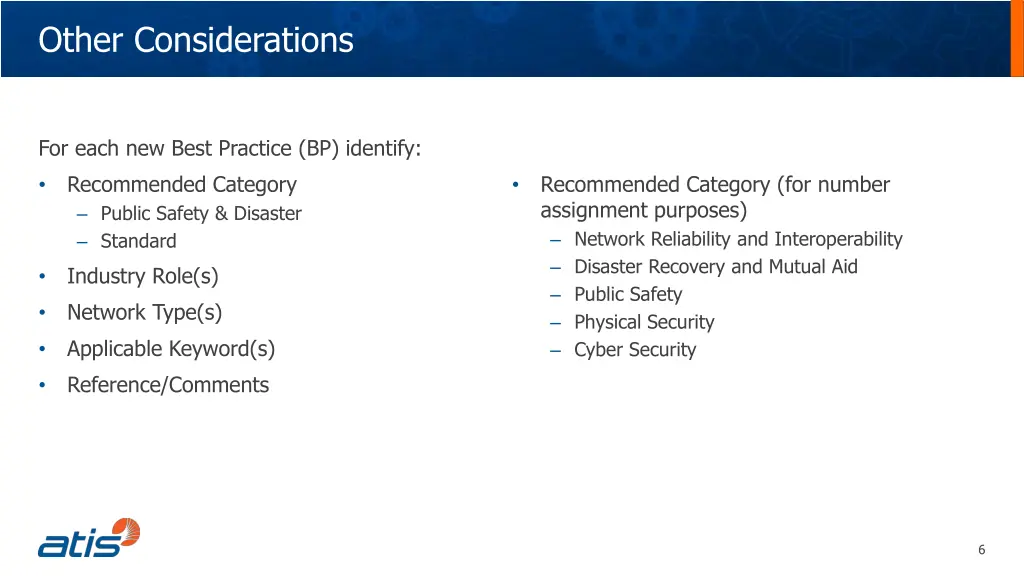 other considerations