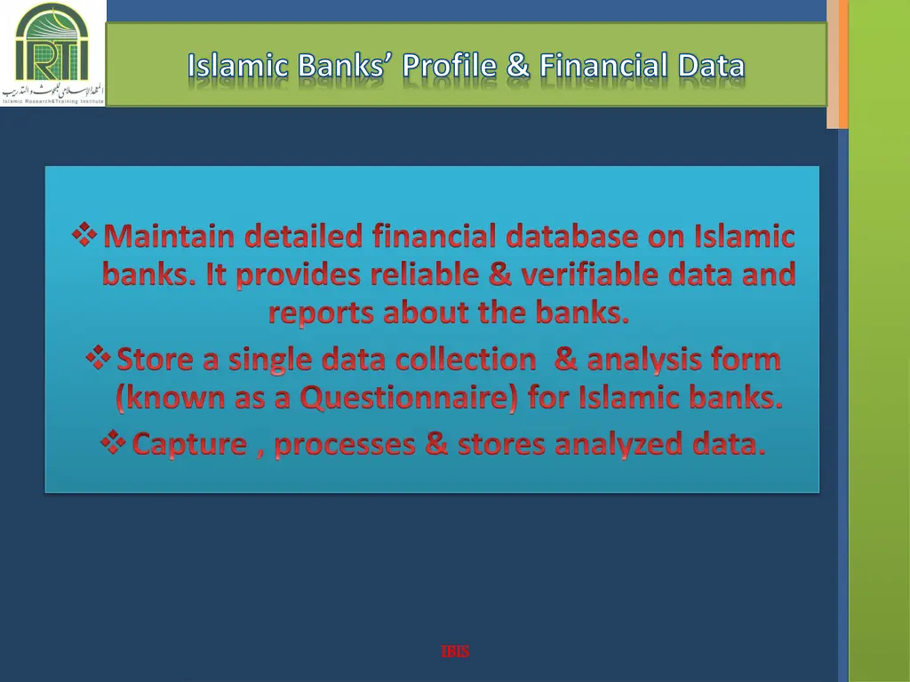 islamic banks profile financial data