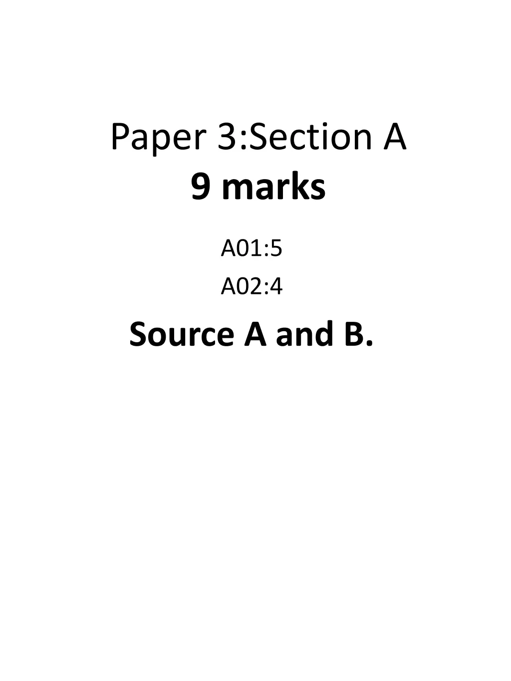 paper 3 section a 9 marks
