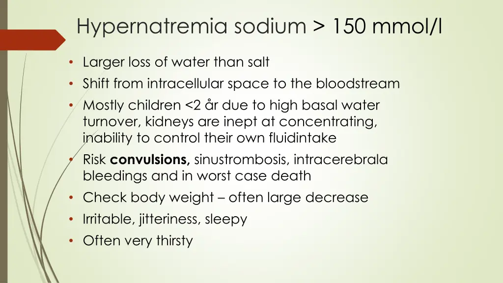 hypernatremia sodium 150 mmol l