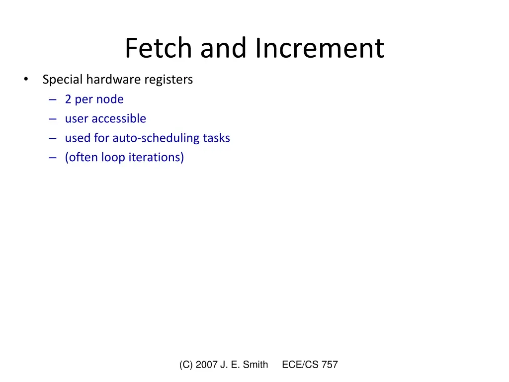 fetch and increment