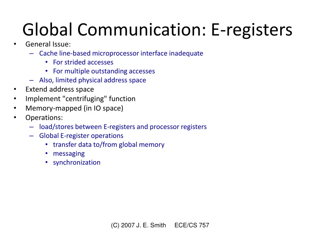 global communication e registers general issue