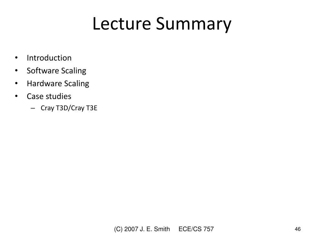 lecture summary