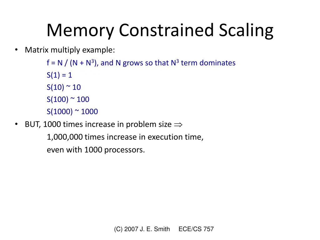 memory constrained scaling matrix multiply