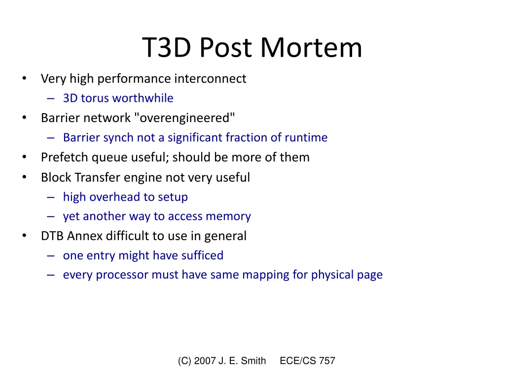 t3d post mortem
