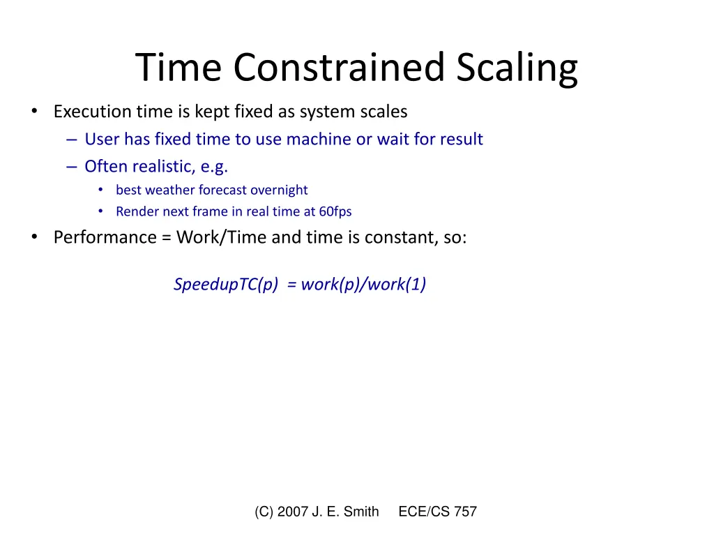 time constrained scaling execution time is kept