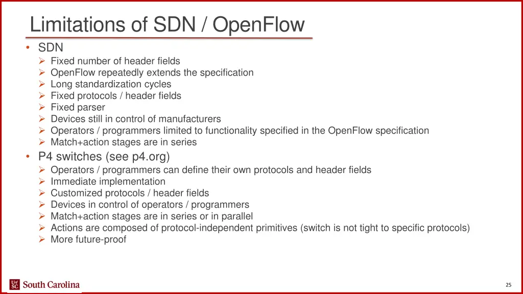 limitations of sdn openflow sdn fixed number