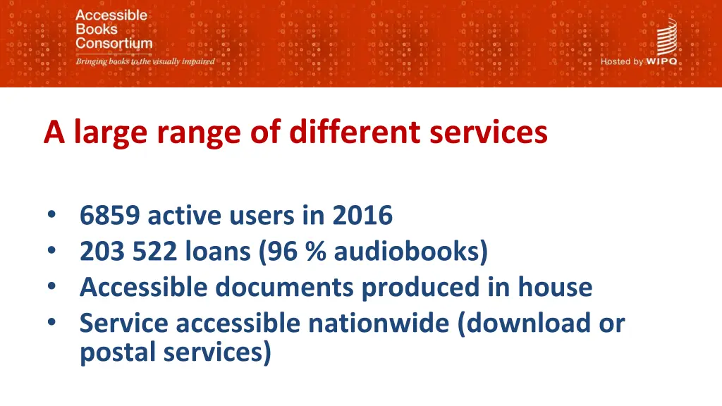 a large range of different services