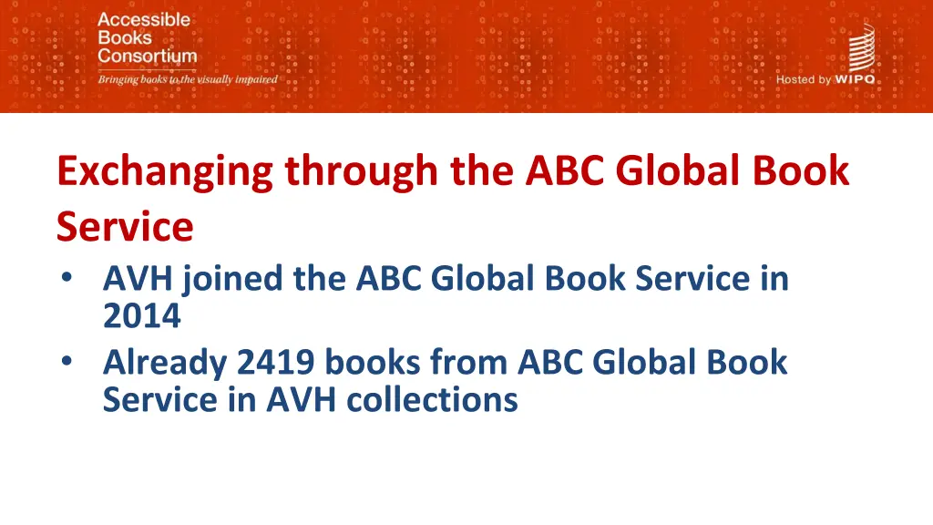 exchanging through the abc global book service