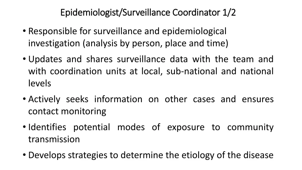 epidemiologist surveillance coordinator