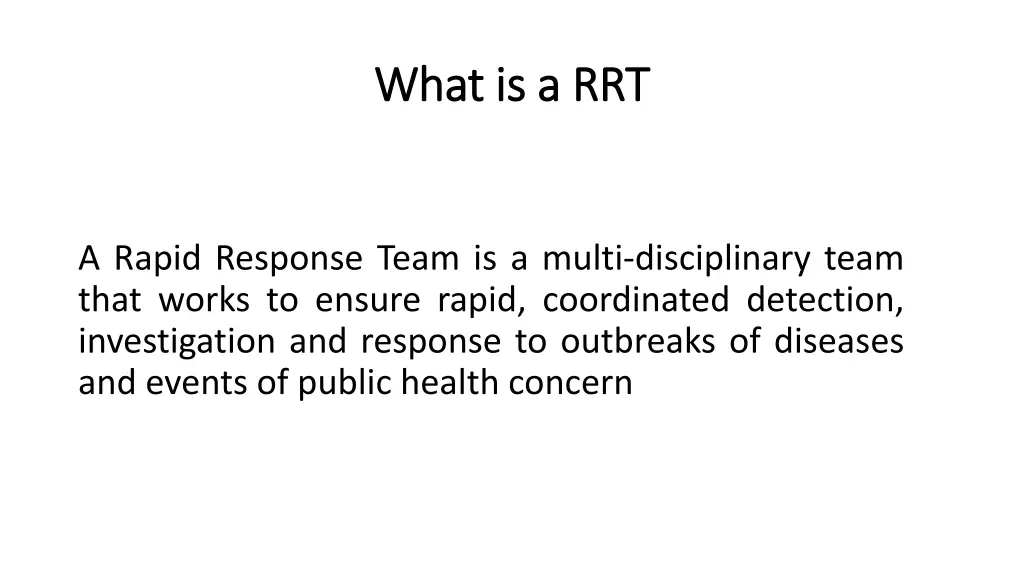 what is a rrt what is a rrt