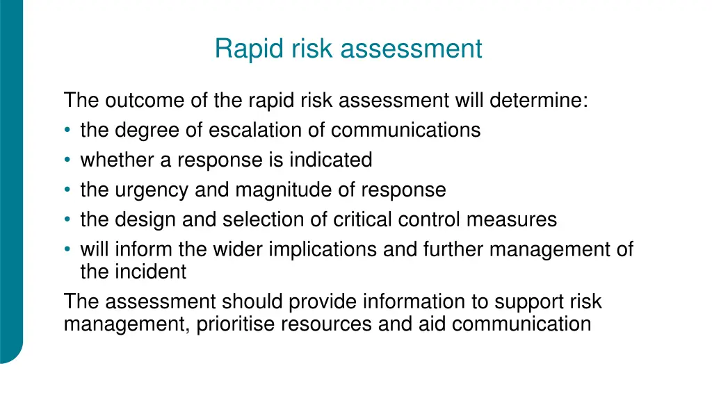 rapid risk assessment 1