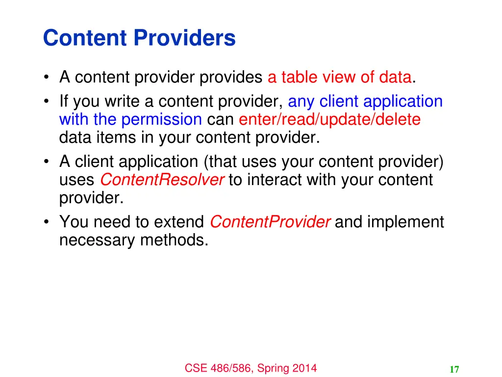 content providers