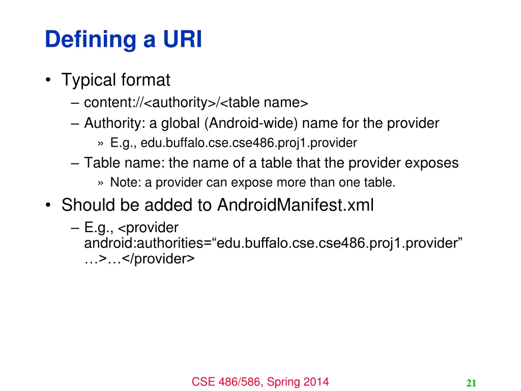 defining a uri