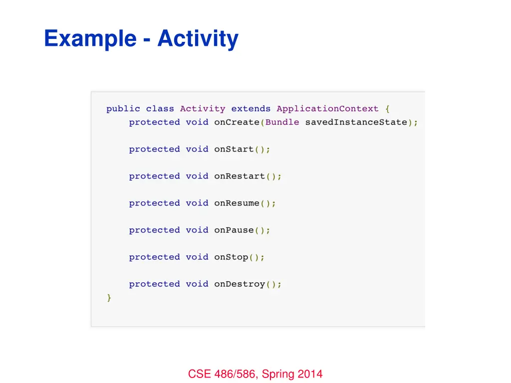 example activity