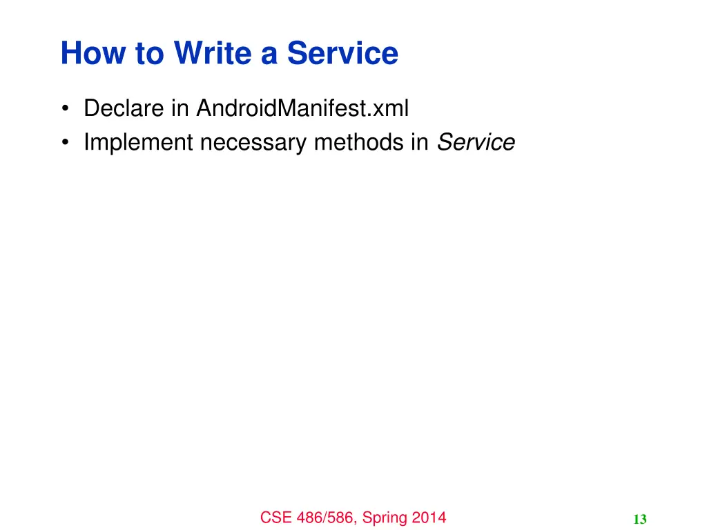 how to write a service