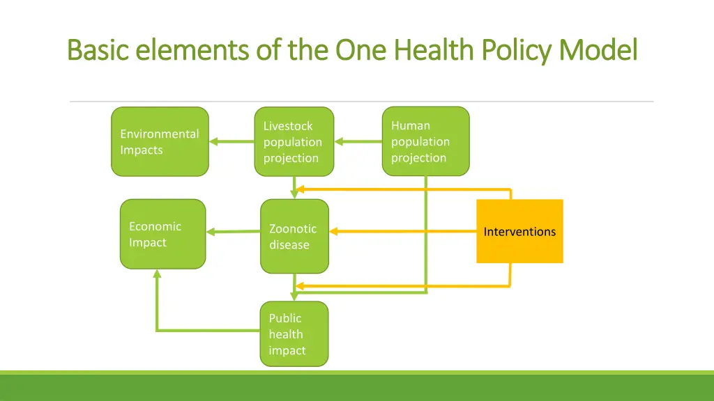 basic elements of the one health policy model 1