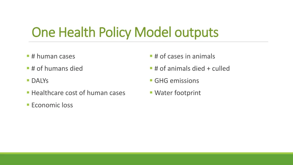 one health policy one health policy model